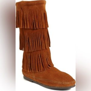 Minnetonka 3 Layer Fringe Boot - New